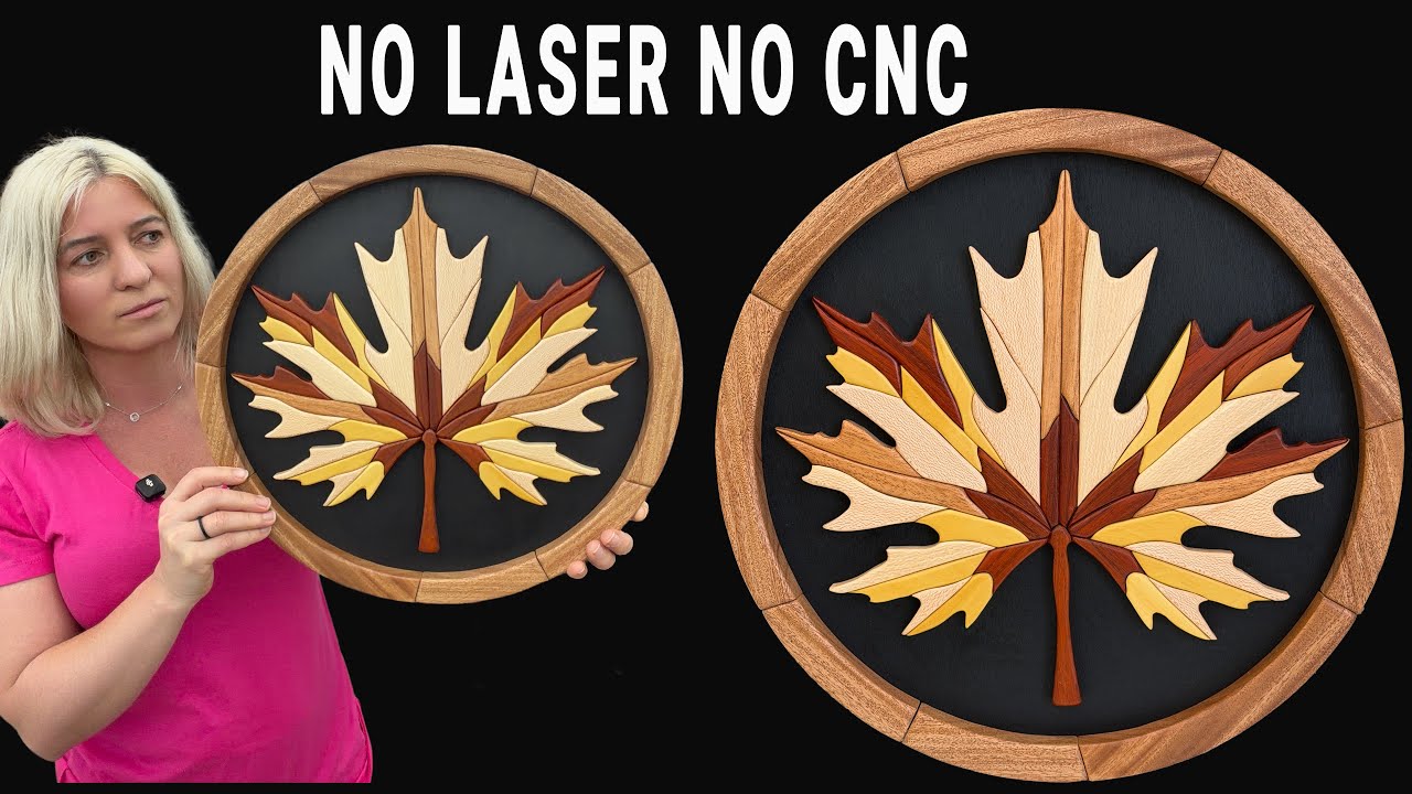 Wooden Maple Leaf Wall Art - Complete Woodworking Build with Scroll saw