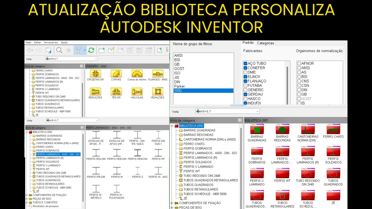 Atualização Biblioteca Personalizada Para o Centro de Conteúdo do Autodesk Inventor