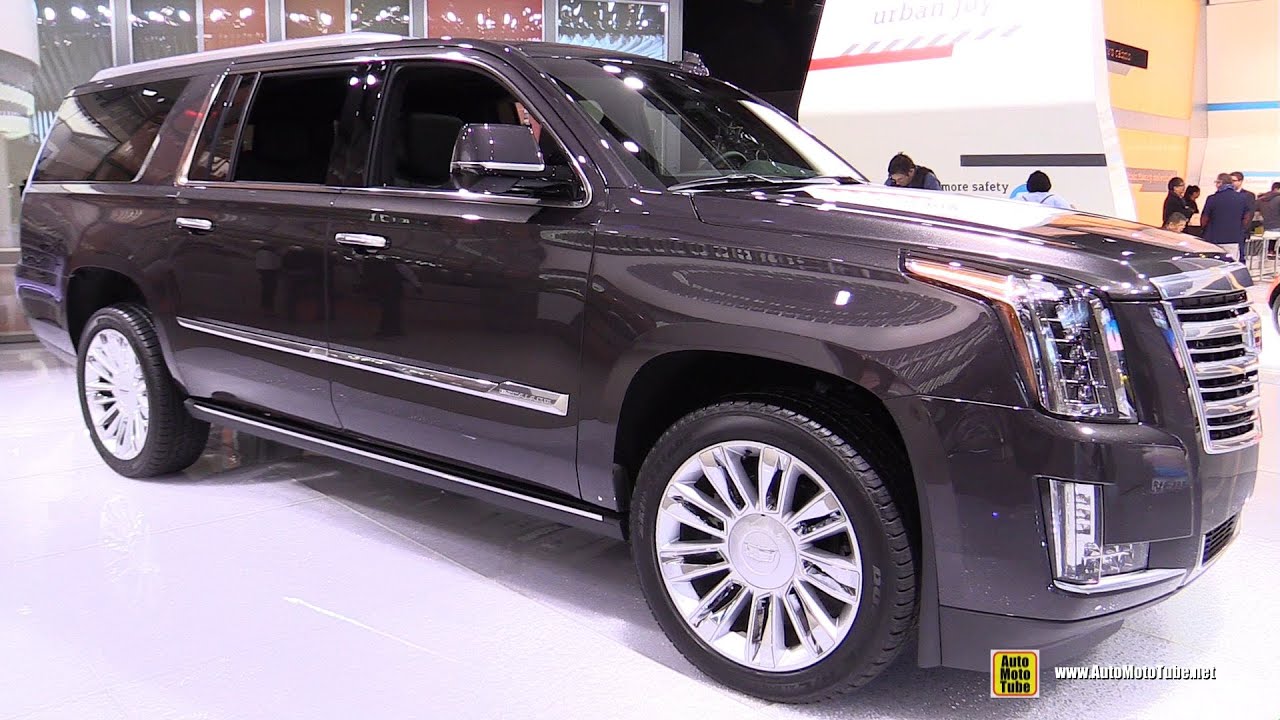 2016 Cadillac Escalade ESV PLatinum - Exterior and Interior Walkaround - 2016 Detroit Auto Show