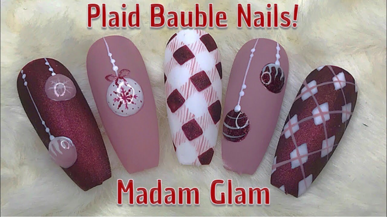 Plaid Bauble Nails | Madam Glam