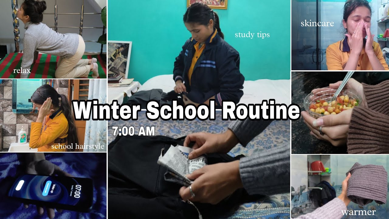 7AM WINTER SCHOOL ROUTINE📚/Study Tips, Skincare, Healthy Snacks & More🫧 #studyvlog #skincare #tips