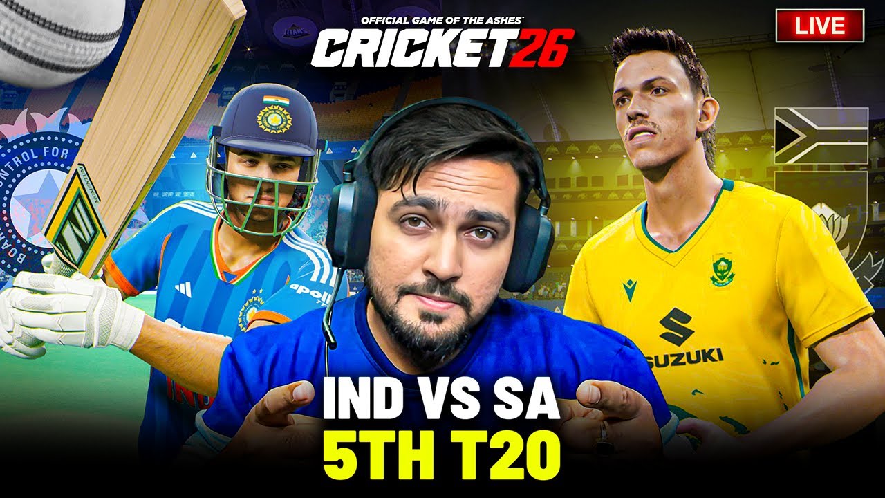 India vs South Africa 5th T20 Match | South Africa Tour Of INDIA 2025 | Cricket 26 Live | RtxVivek