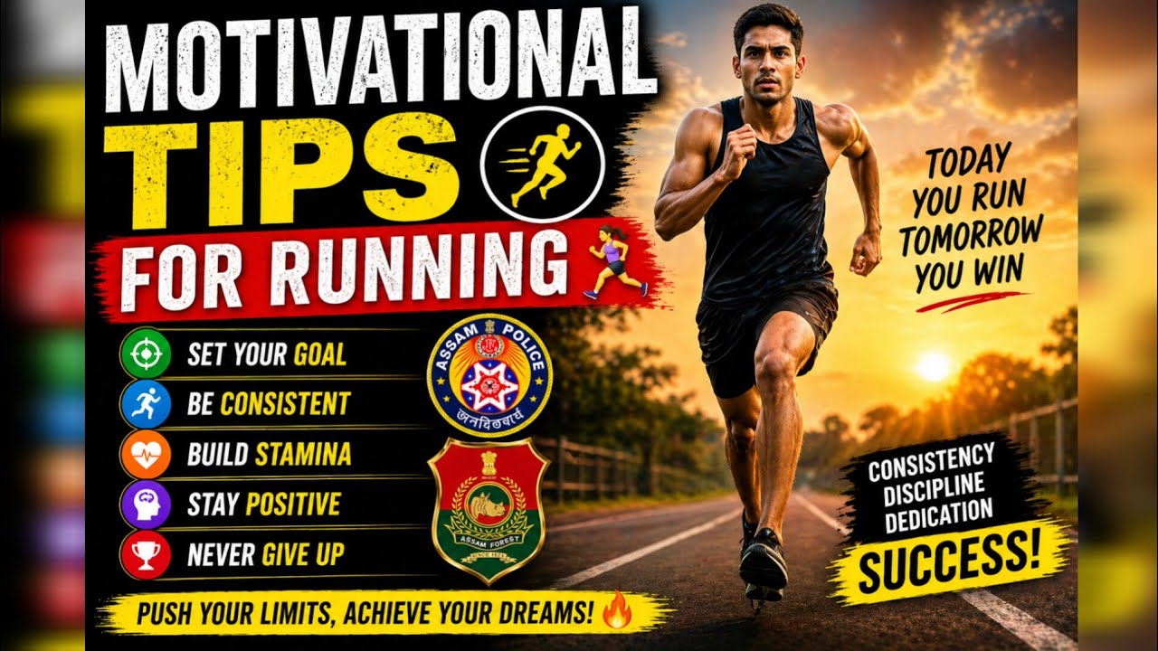 Motivational Tips for running  🏃‍♀️ Assam Police , Assam Forest || Forester Grade I,  Forest guard 