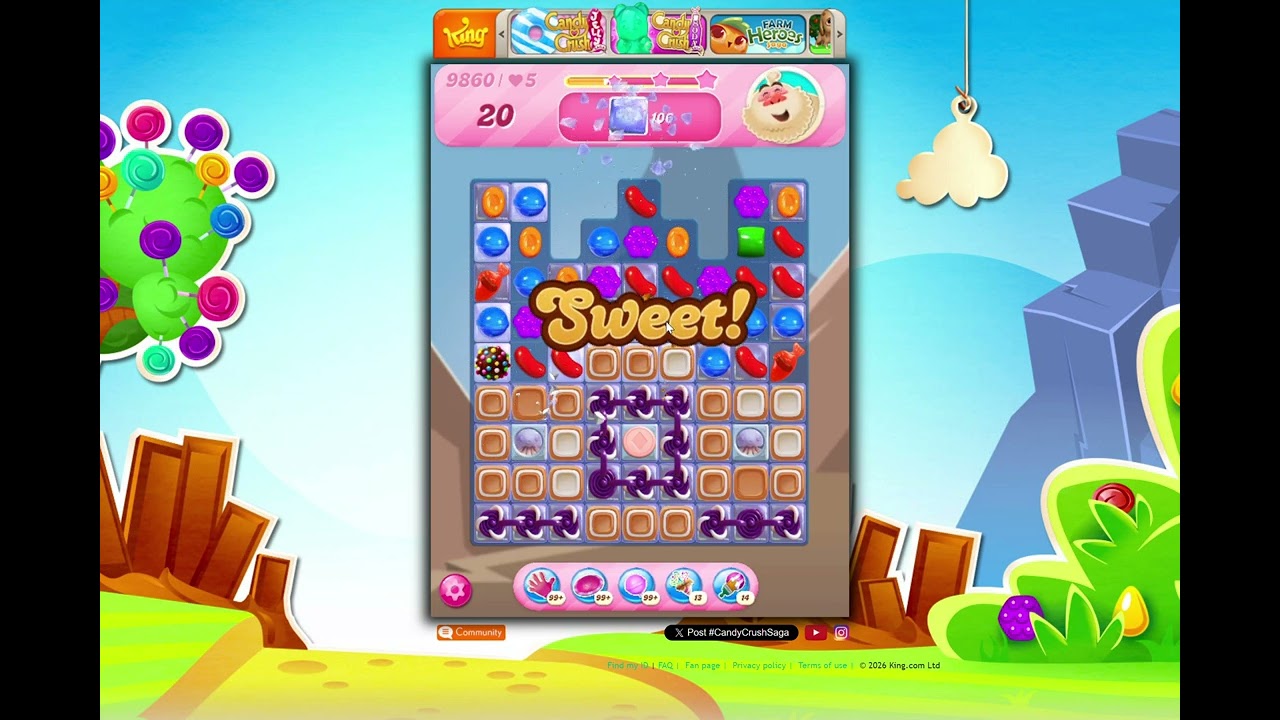 Level 9860    Candy Crush Saga