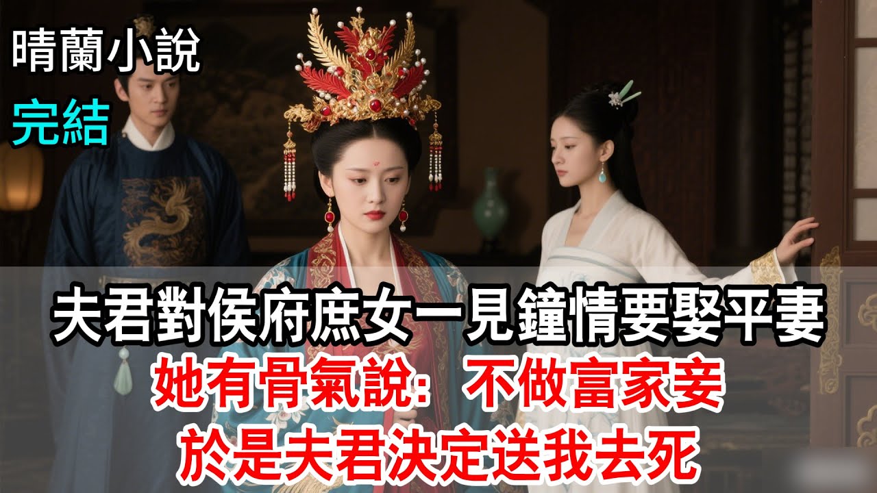 【完結】夫君對侯府庶女一見鐘情，要娶平妻；她有骨氣說：不做富家妾。於是夫君決定送我去死#古言小說 #完結文 #綠茶