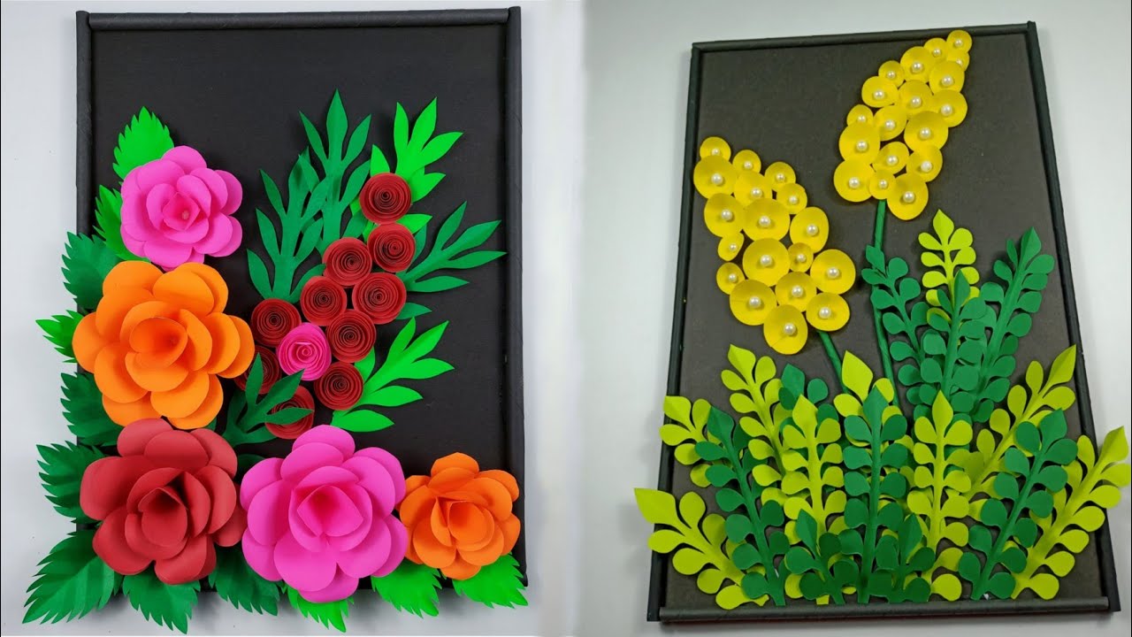 2 Very Beautiful Wall decor craft / Easy and Quick Paper Wall Hanging Ideas / Room Decor DIY
