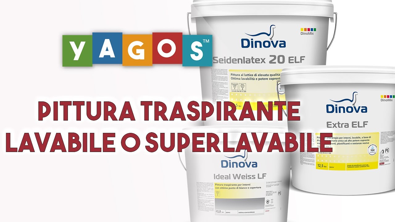 Differenza pittura interni traspirante, lavabile, superlavabile Yagos - Dinova Italia