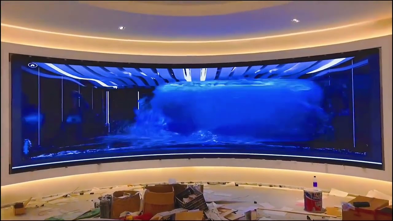 Curved inner arc LED multimedia exhibition hall, customer-oriented with a pursuit of excellence.
