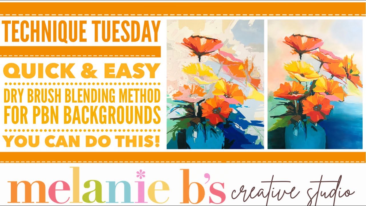 Blurring & Blending Backgrounds on Paint by Numbers PBN | Dry Brush Tutorial | TECHNIQUE TUESDAY