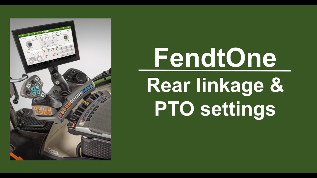 FendtOne - Rear linkage settings