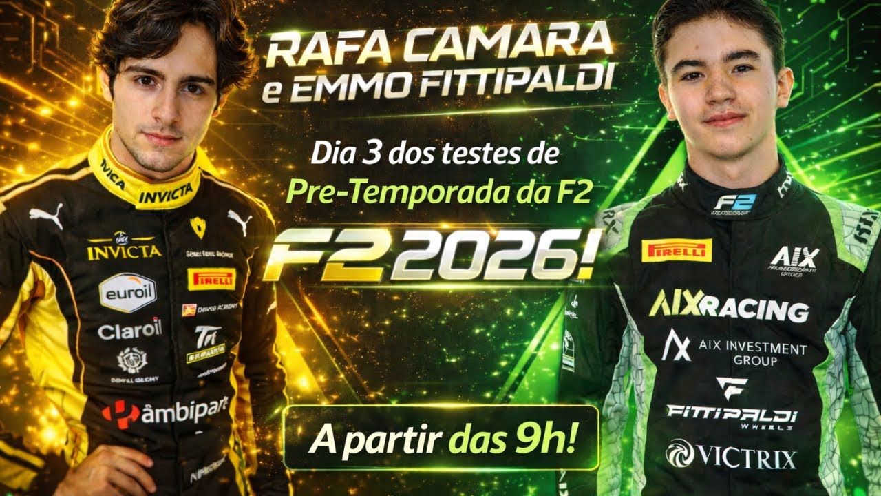 FÓRMULA 2 - DIA 3 DA PRÉ-TEMPORADA COM RAFA CAMARA E EMMO FITTIPALDI