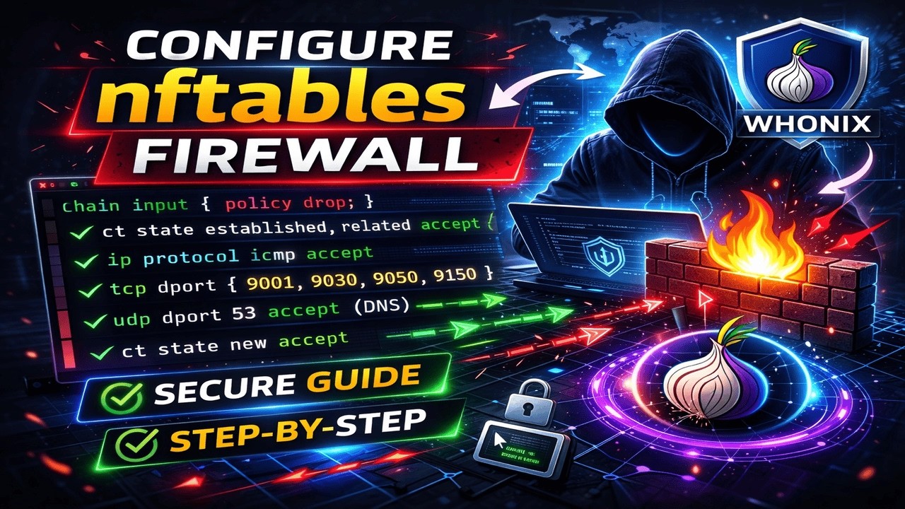 Whonix Hardening (2026) 🛡️ Build a Zero-Trust Firewall with nftables