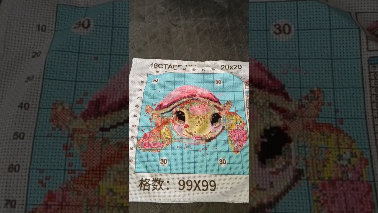 Achat #poussiere des toiles 🩷🥰 avancé broderie point compté et estampé nouveau projet 🧵🪡💛☀️