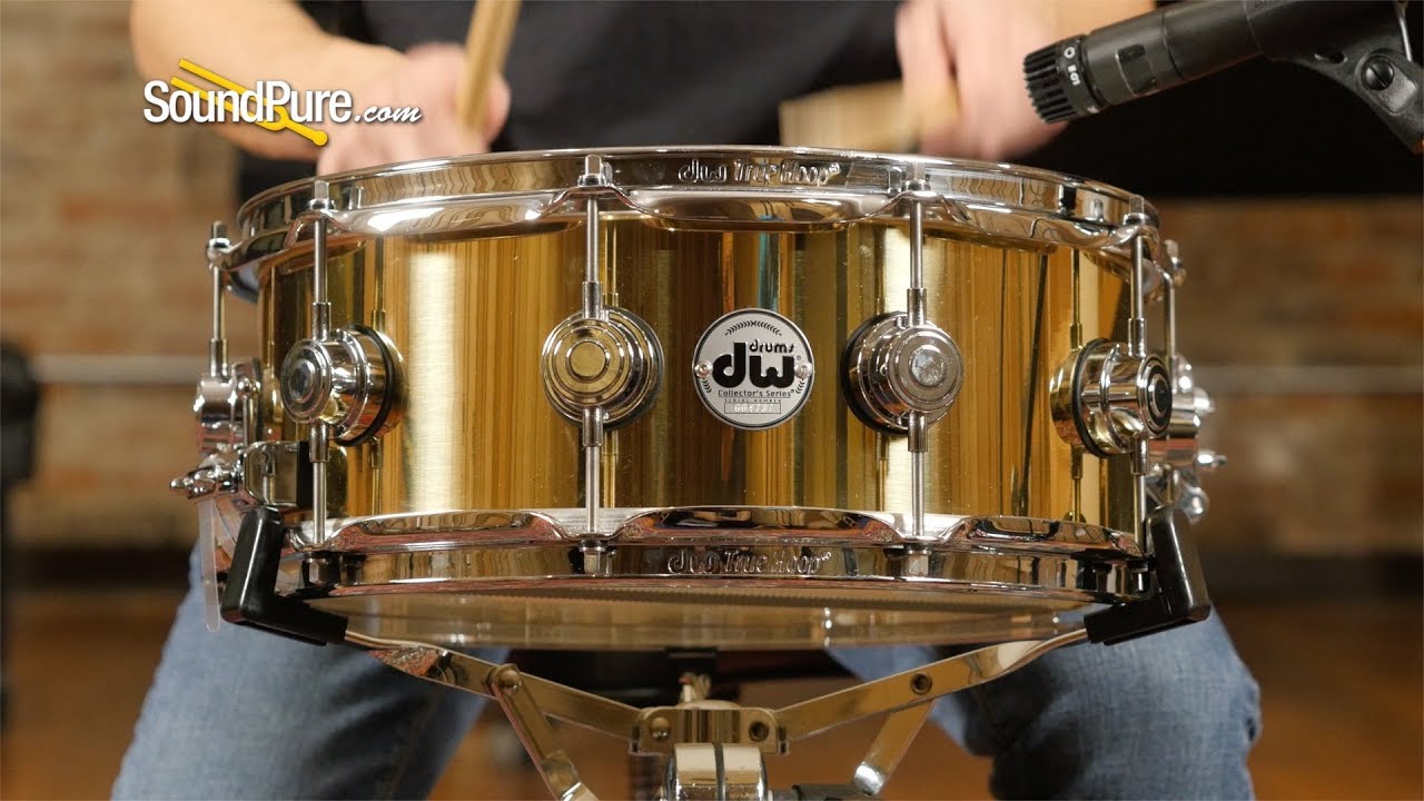 DW 5.5x14 Collectors Series Polished Brass Snare Drum-Quick 'n' Dirty