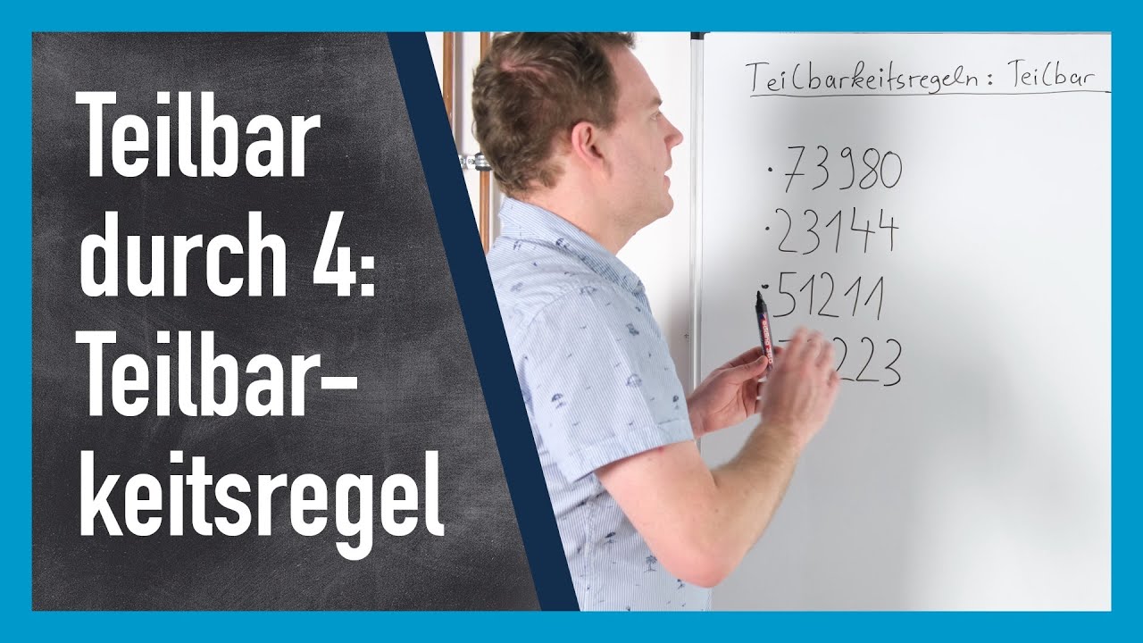 Teilbar durch 4 (Teilbarkeitsregeln) | www.gut-erklärt.de
