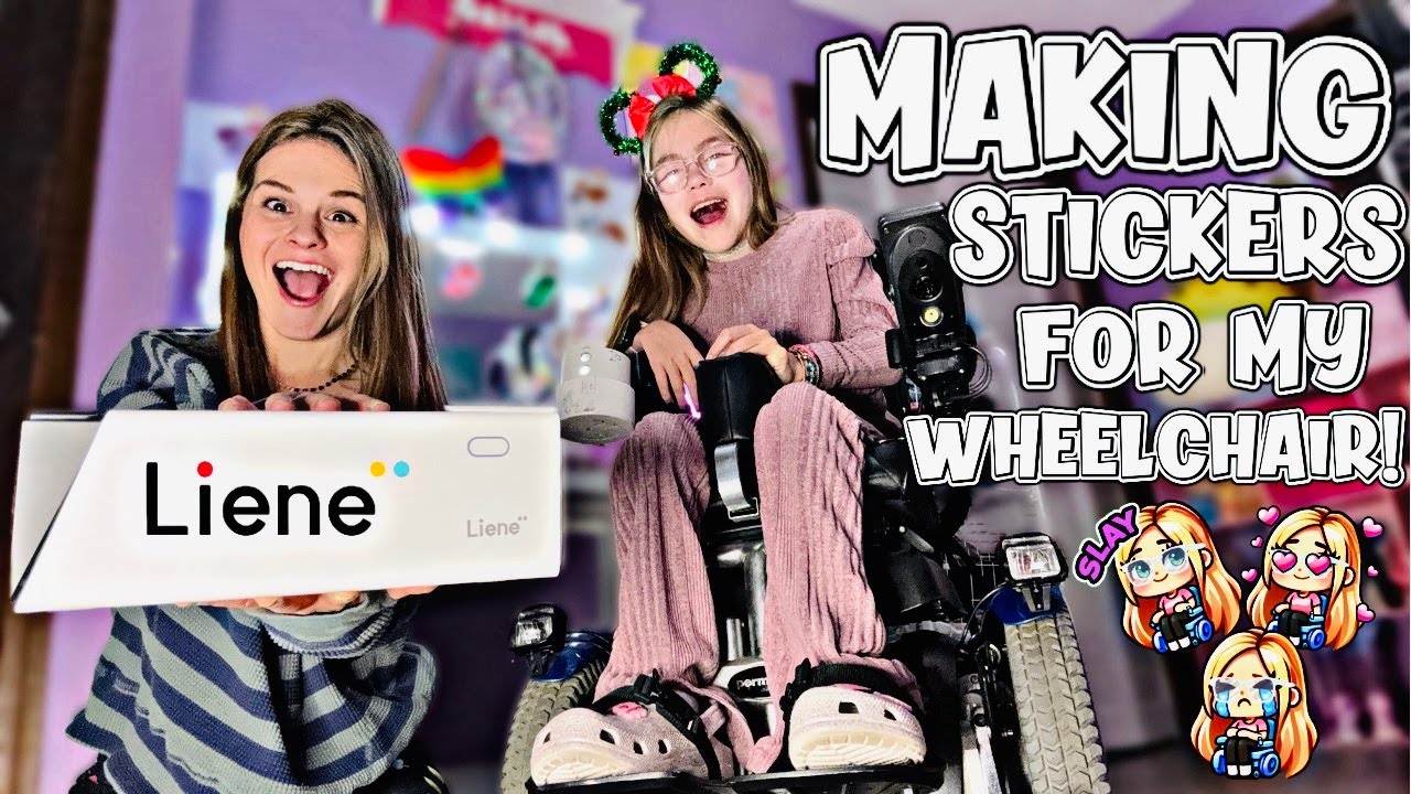 Using FIRST Smart Photo Sticker Printer Cutter to CUSTOMIZE WHEELCHAIR! @Liene