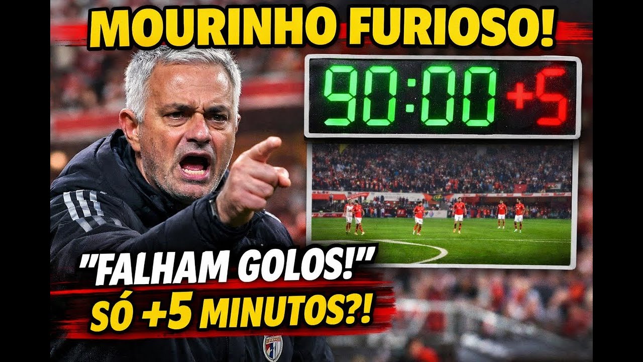 MOURINHO EXPLODE APÓS EMPATE DO BENFICA! “NÃO ACUSO QUEM FALHA GOLOS” | POLÉMICA COM OS DESCONTOS
