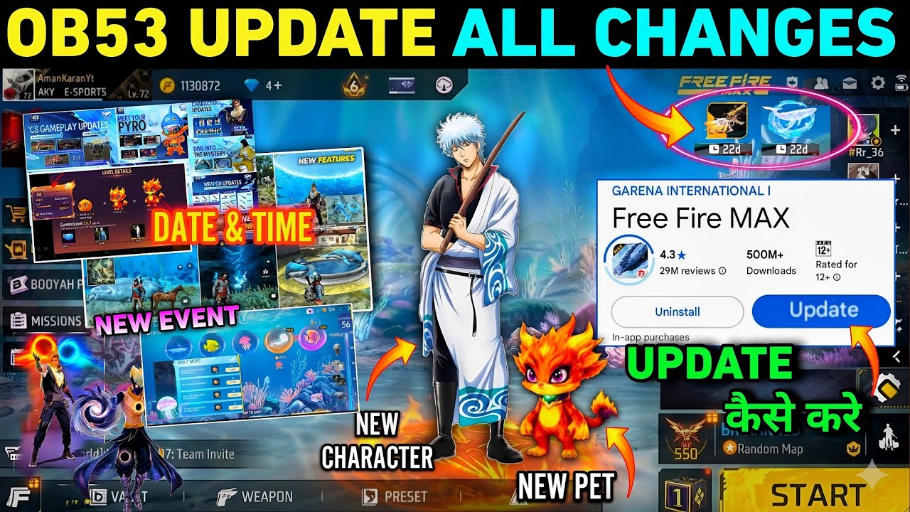 Ob53 New Update 🔥 ALL Changes 🤯 Kya kya aaya Hai in Free Fire | FF NEW EVENT UPDATE GARENA FREE FIRE