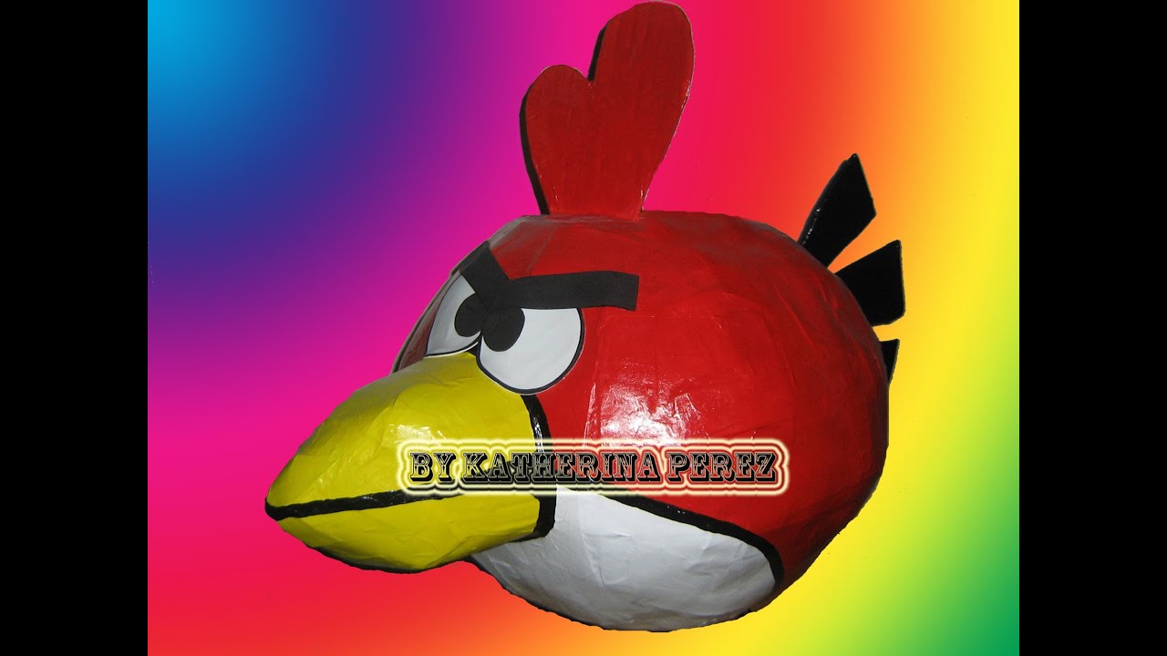 Como hacer una pinata Angry Bird (Angry Bird pinata)
