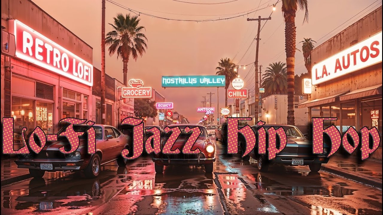 🌆Lofi Jazz 🌆  Retro Jazzy Hip Hop vibes for a long Drive 🌙✨