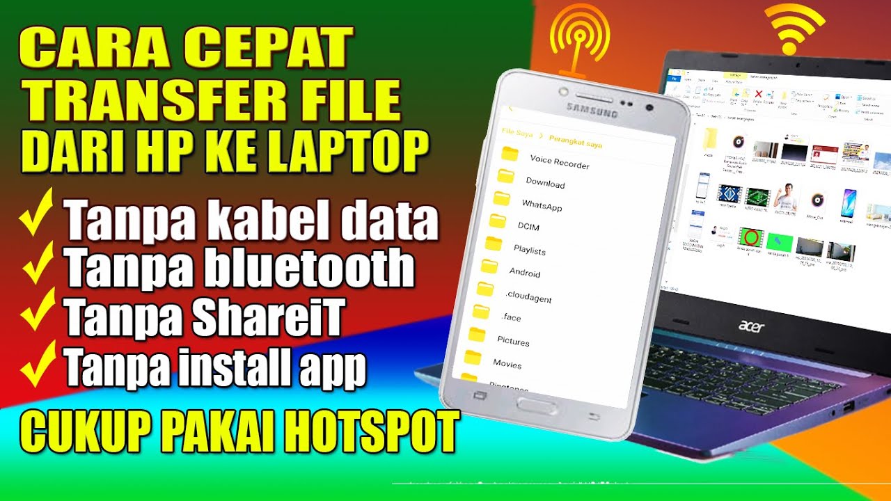 CARA TRANSFER FILE DARI HP KE LAPTOP TANPA KABEL DATA