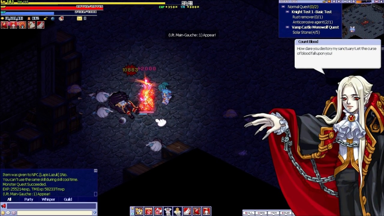 Trickster Online -39 DX bunny vs Count Blood