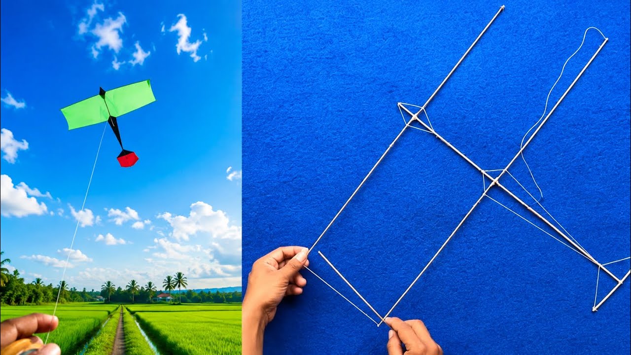 How to make an amphibious kite from coconut stalks
