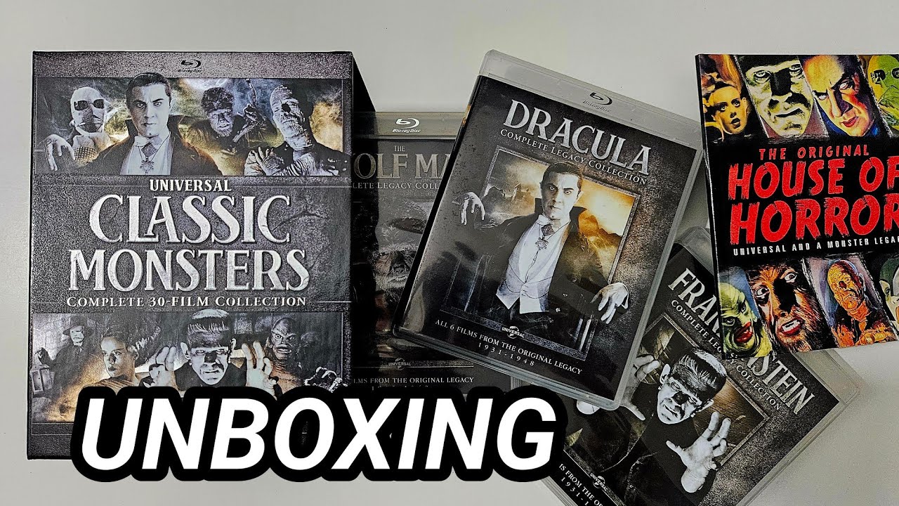 Распаковка Blu-Ray на Universal Classic Monsters: Полная коллекция из 30 фильмов