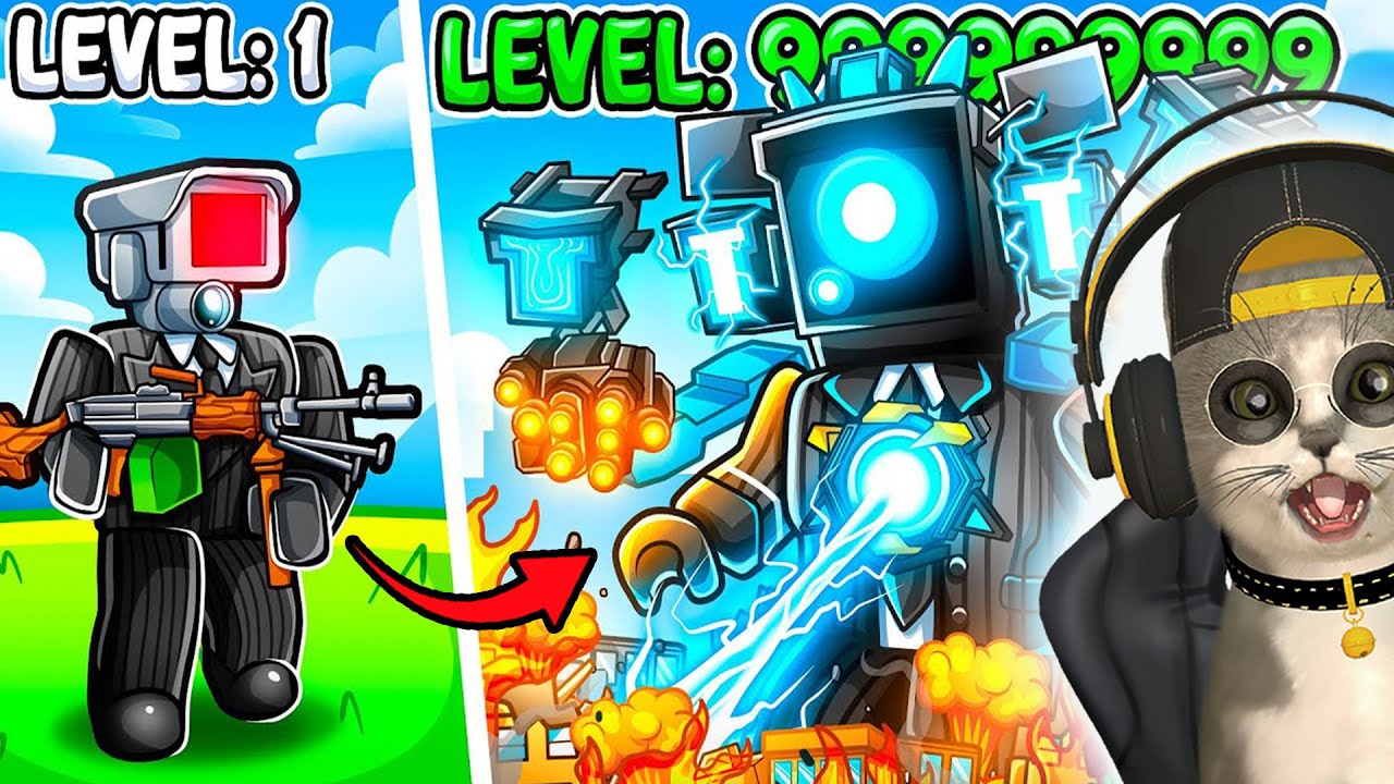 $1 VS $999,999 CAMERAMAN U TOILET TOWER DEFENSE!