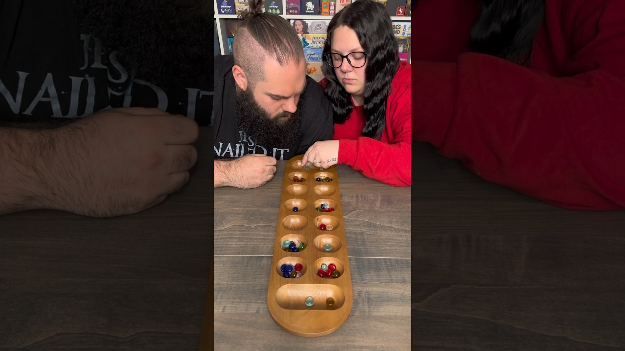 This Game Is So Satisfying! Come Play Mancala With Us! #boardgames #couple