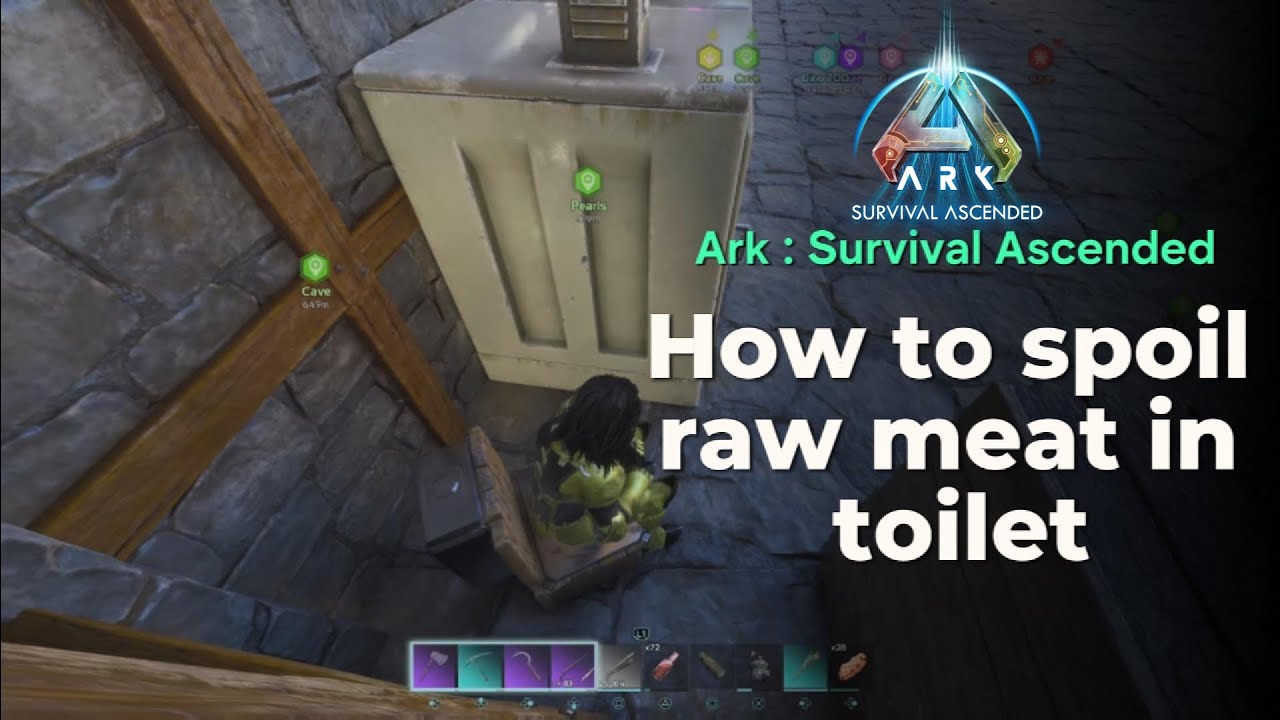 How To Spoil Raw Meat using Toilet in Ark : Survival Ascended (PS5)