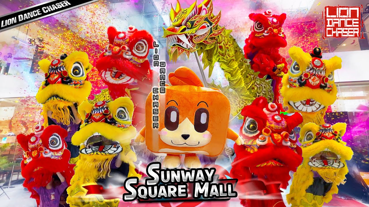 Lion & Dragon Dance | 八狮 一龙 网红云集 | Sunway Square Mall | 龙狮汇演 开张贺庆 | Celebration with Influencers