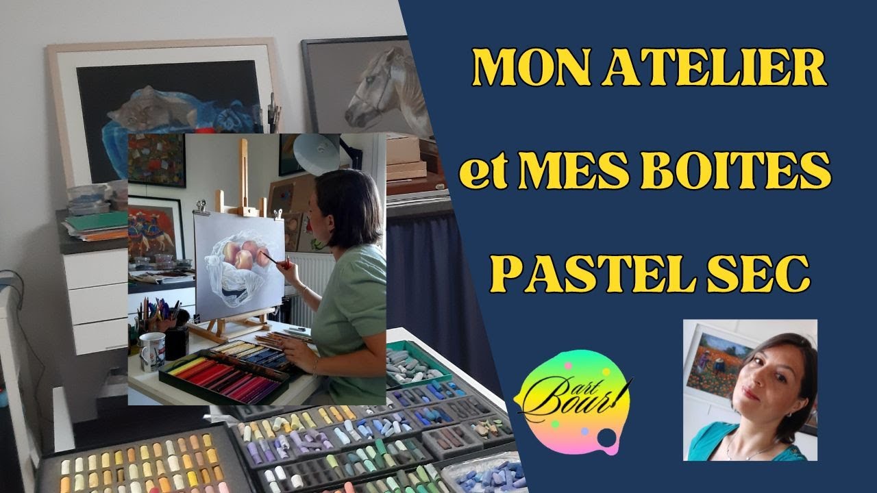 Mon ATELIER et mes boîtes de PASTEL SEC  🎨🌹