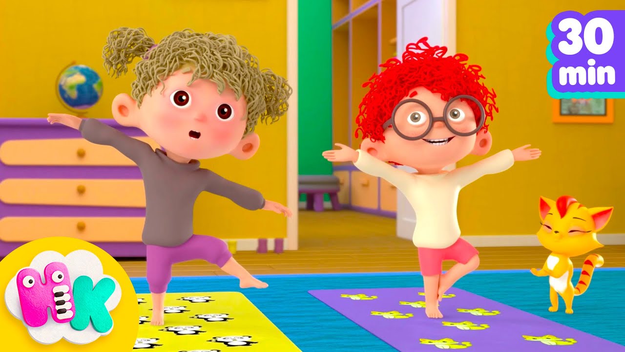 Yoga pour Enfant et B&eacute;b&eacute; 🧘&zwj;♀️😌 Dessins anim&eacute;s et Chansons pour Enfants | HeyKids en Fran&ccedil;ais