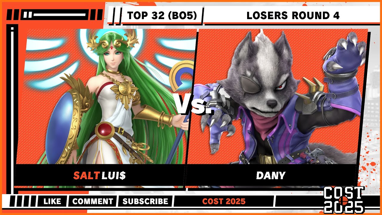 COST 2025 - Lui$ (Palutena) против Dany (Wolf) - Super Smash Bros. Ultimate - SSBU