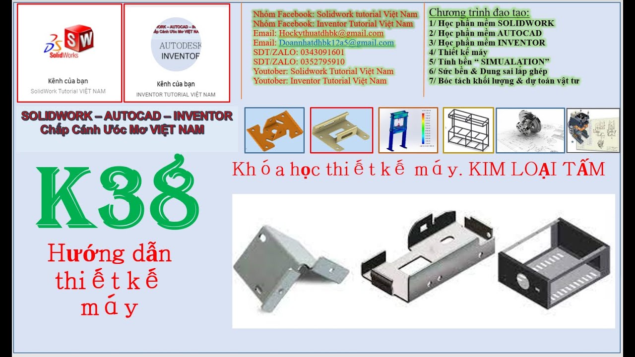 KHÓA HỌC THIẾT KẾ MÁY K38