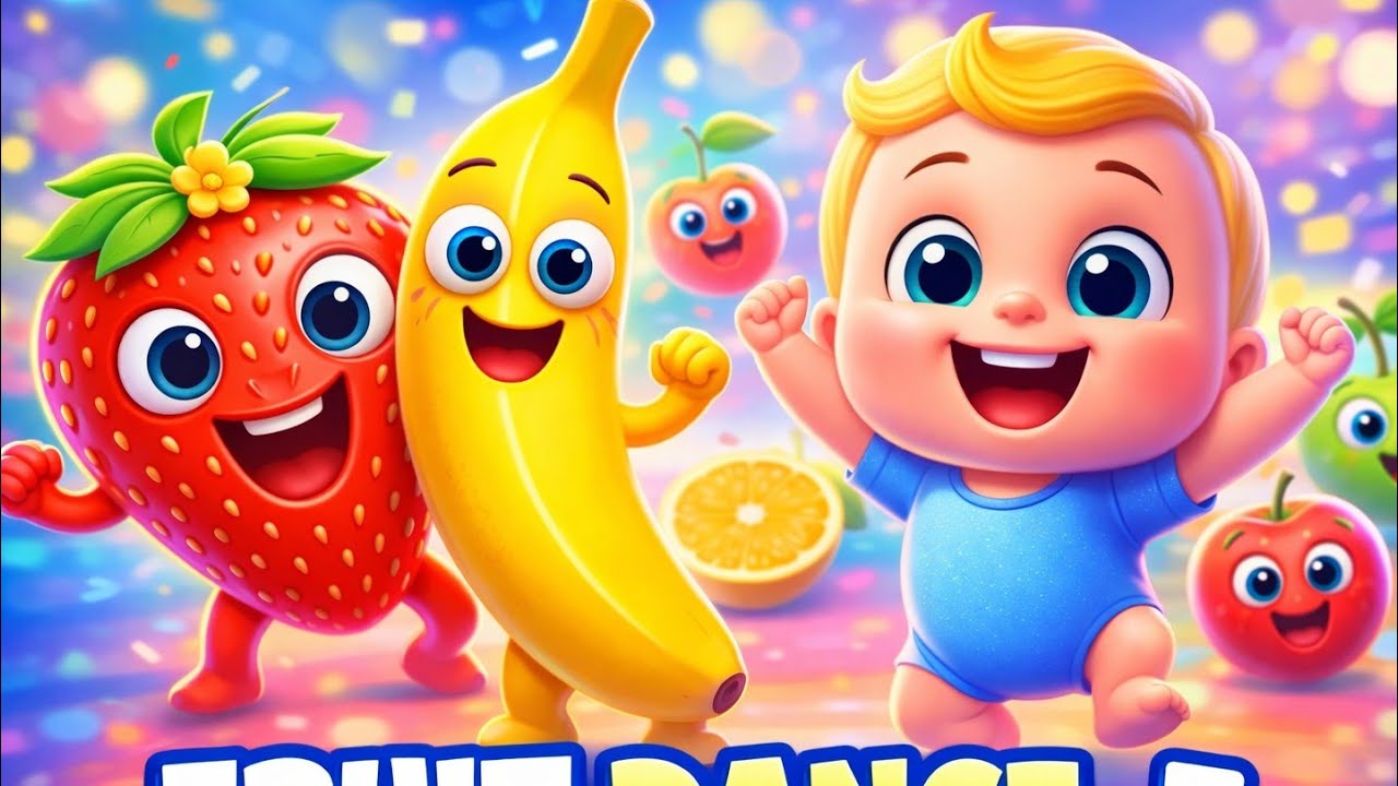 🍎 Fruit Dance Party | Fun Fruits Song for Kids | Learn & Dance 🎵