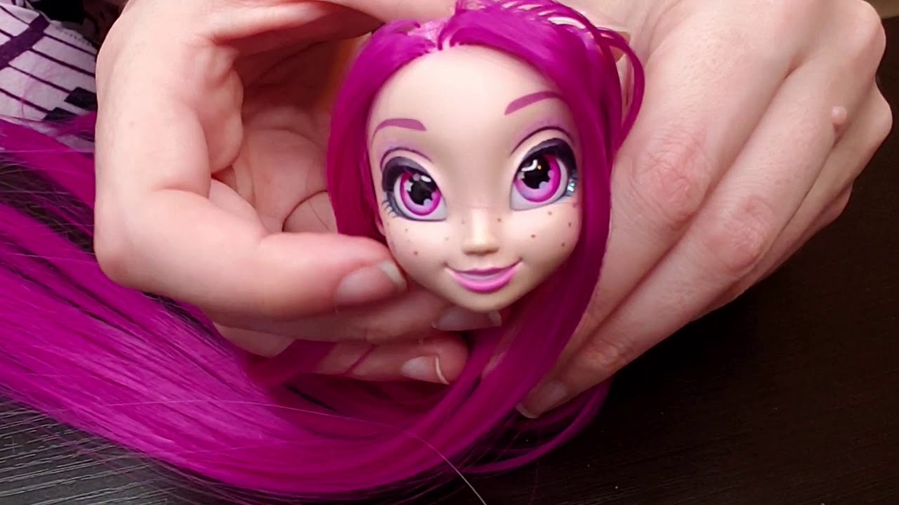 The Doll Planet Hair How to Re-root a new Part and Pigtails