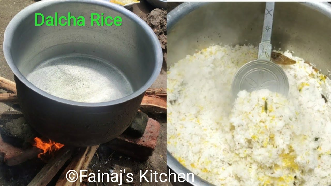 बावर्ची ने बनाया हुआ दालचा राइस । चुलीवरचा दालचा भात। Jeera Rice |Dalcha Rice chulhe pr bane huye 😋