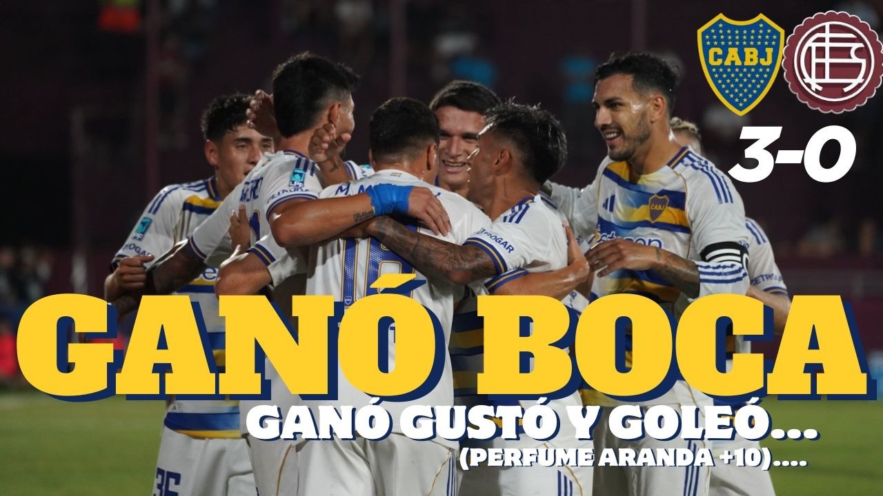 BOCA 3 LANUS 0 ARANDA CONDUCCIÓN