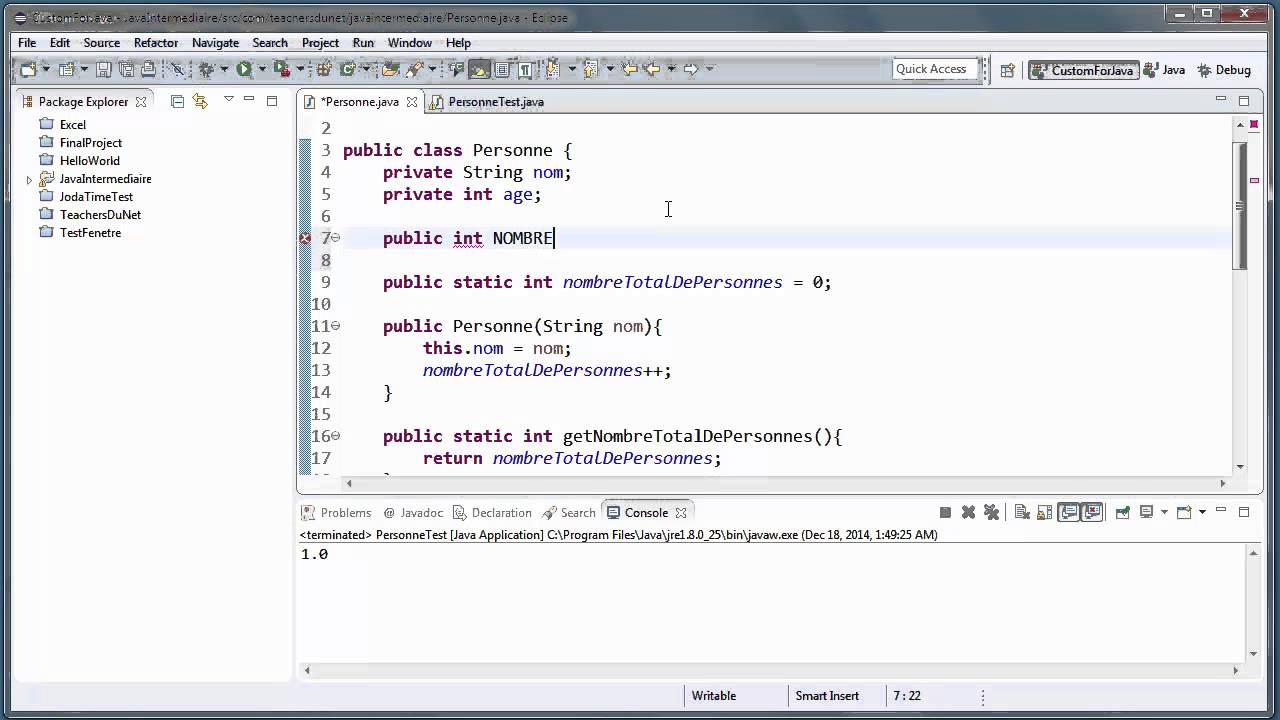 JAVA (Intermédiaire) - 17 - Les constantes en JAVA