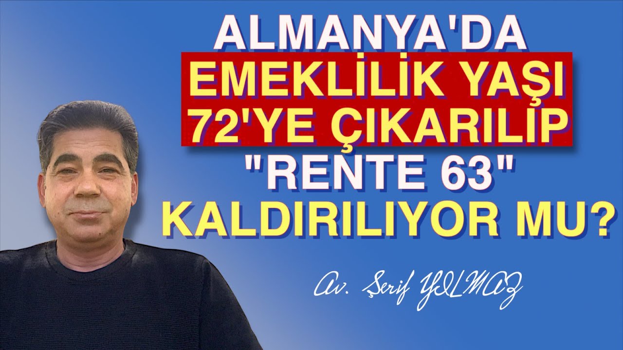 ALMANYA'DA EMEKLİLK YAŞI 72'YE ÇIKARILIP 