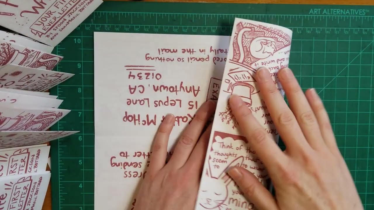 How to Fold a Zine Perfectly - (One Sheet of Paper Mini Zine)