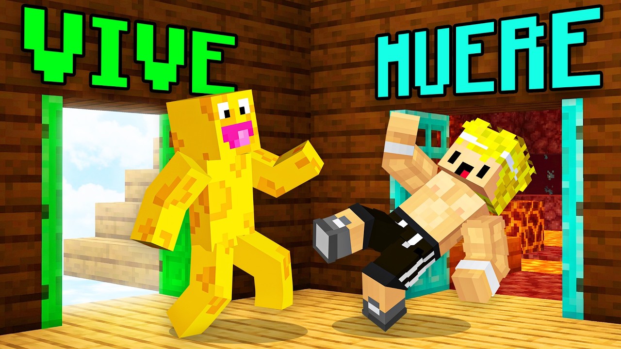 Si ESCOGES la ESCALERA SECRETA EQUIVOCADA, MUERES en Minecraft!