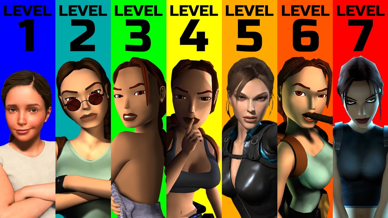 The 7 Levels of Lara Croft