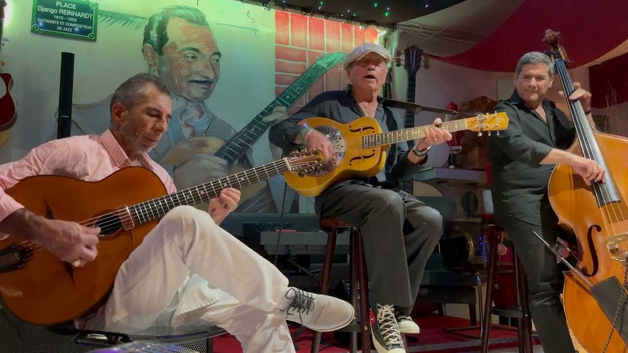 Angelo Debarre, Serge Camps, Frank Anastasio / patrus53 / La Chope des Puces, Paris June 2023
