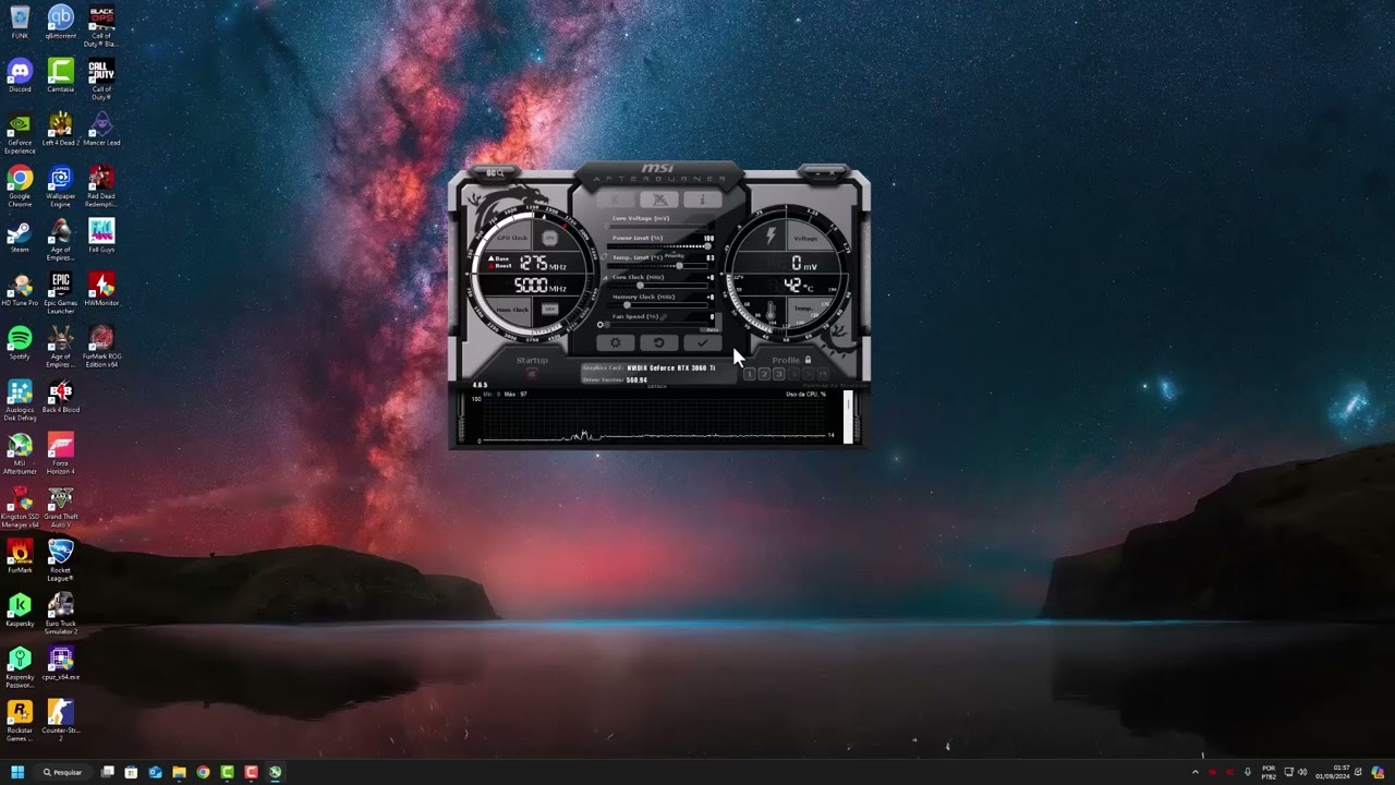 Explicando como usar MSI Afterburner para Overclock em Placa Nvidia