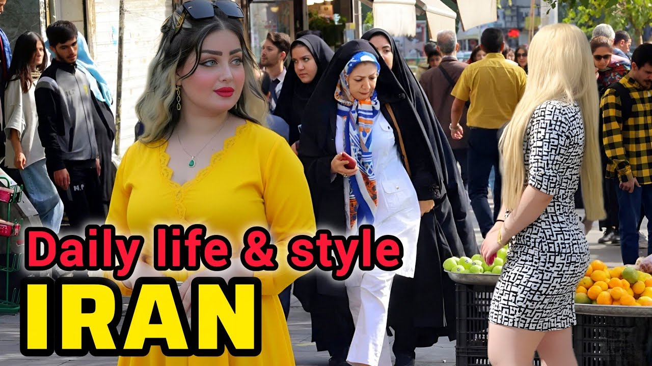 Live video of the daily life & style of Iran | girls Tehran & Shiraz 4k