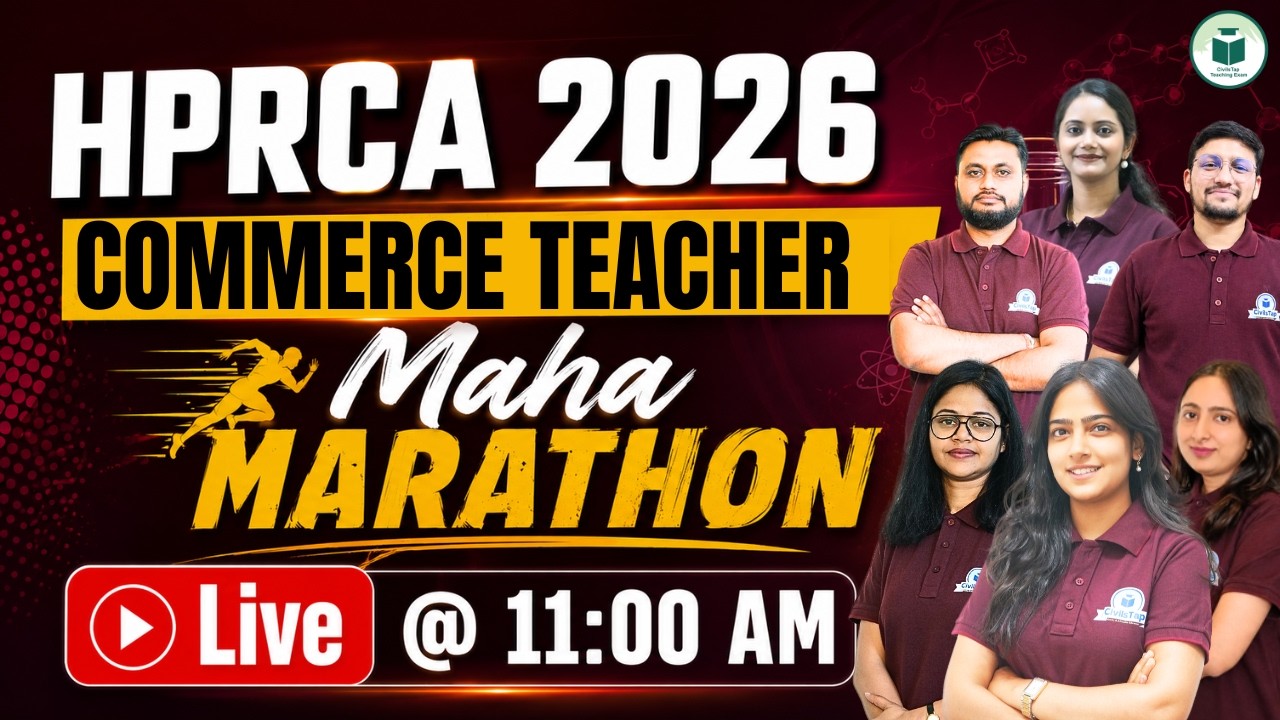 HPRCA Commerce Teacher 2026 | Maha Marathon | Complete Commerce Revision in One Class | CivilsTap