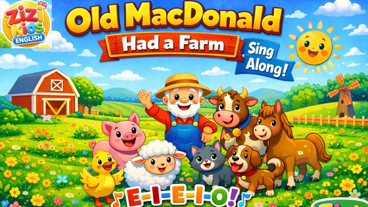 Old MacDonald Had a Farm 🐮🐷🐔 | Nursery Rhymes for Kids | Zizi Kids English